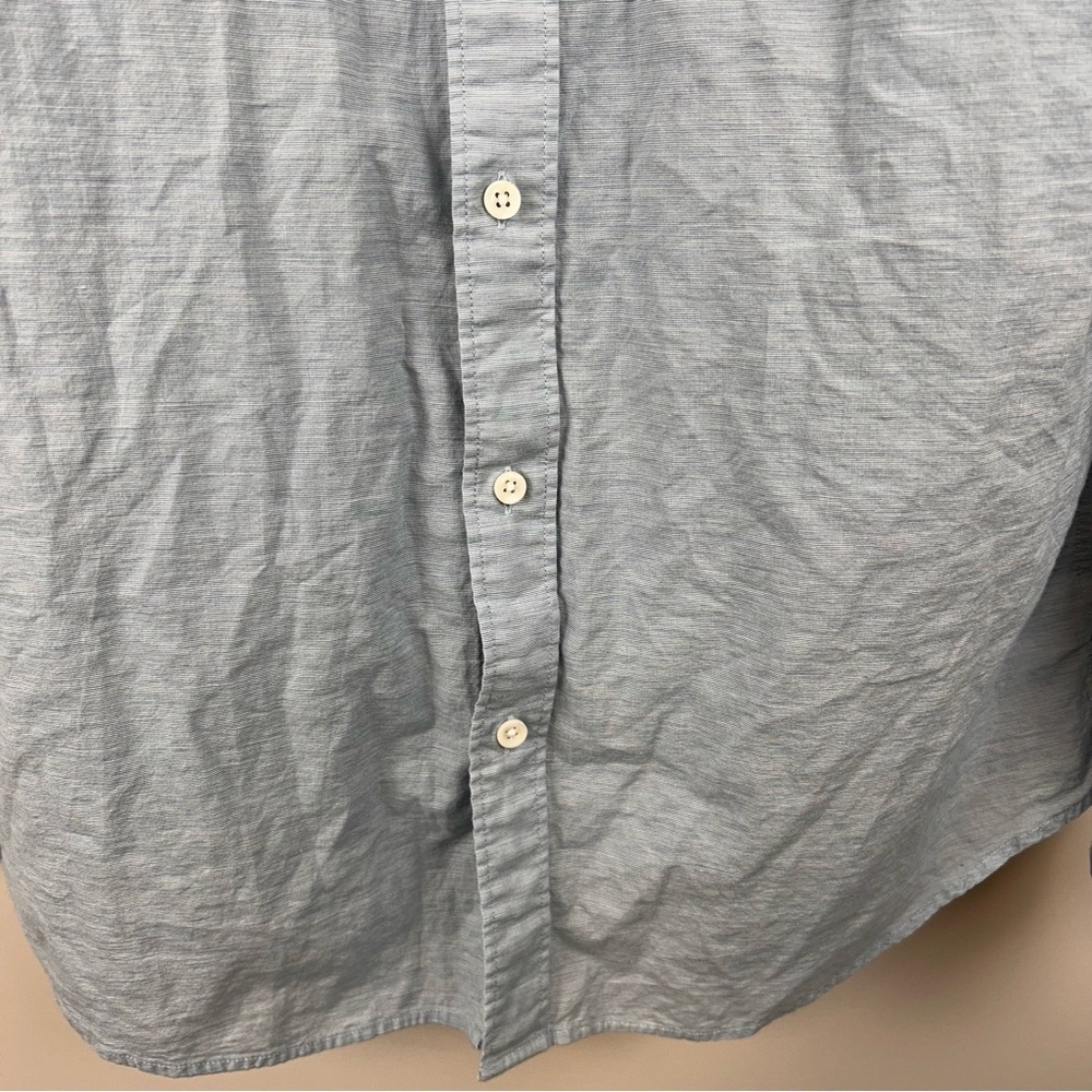 Faherty Linen Blend Button Down Shirt Men’s Large Light Blue Coastal Beach - Picture 6 of 10